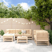 Loungeset 7-delig massief grenenhout
