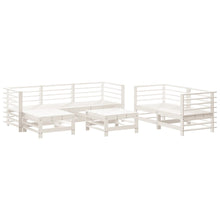 -Delige Loungeset Massief Grenenhout Wit