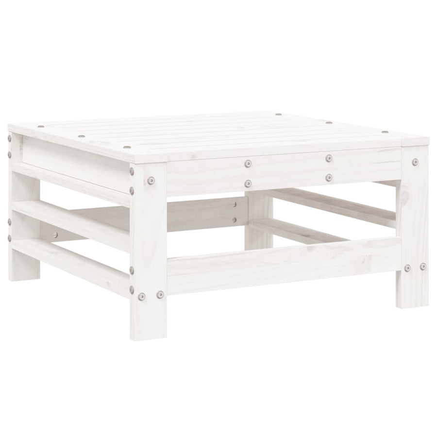 -Delige Loungeset Massief Grenenhout Wit