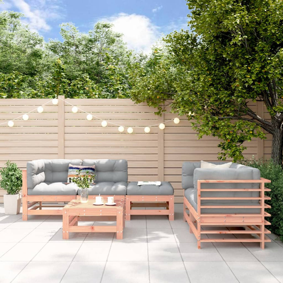 -Delige Loungeset Massief Douglashout Natuurlijk douglashout