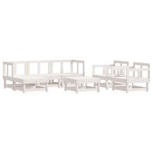 -Delige Loungeset Massief Grenenhout Wit