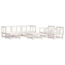-Delige Loungeset Massief Grenenhout Wit