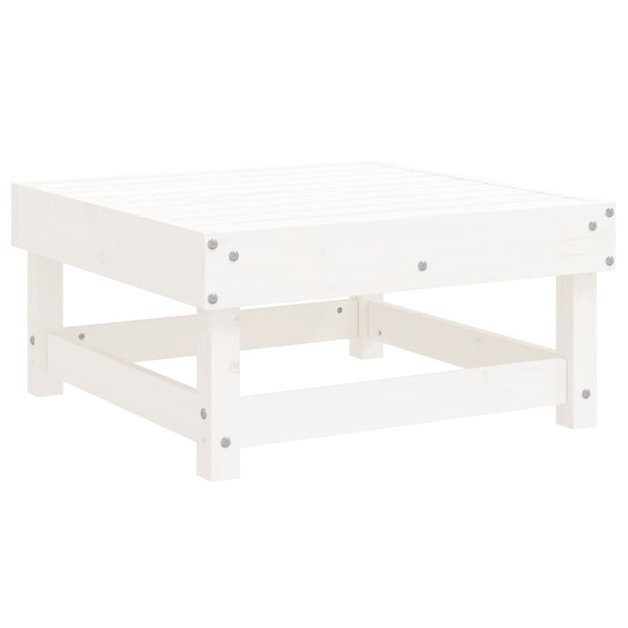 -Delige Loungeset Massief Grenenhout Wit