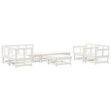 -Delige Loungeset Massief Grenenhout Wit