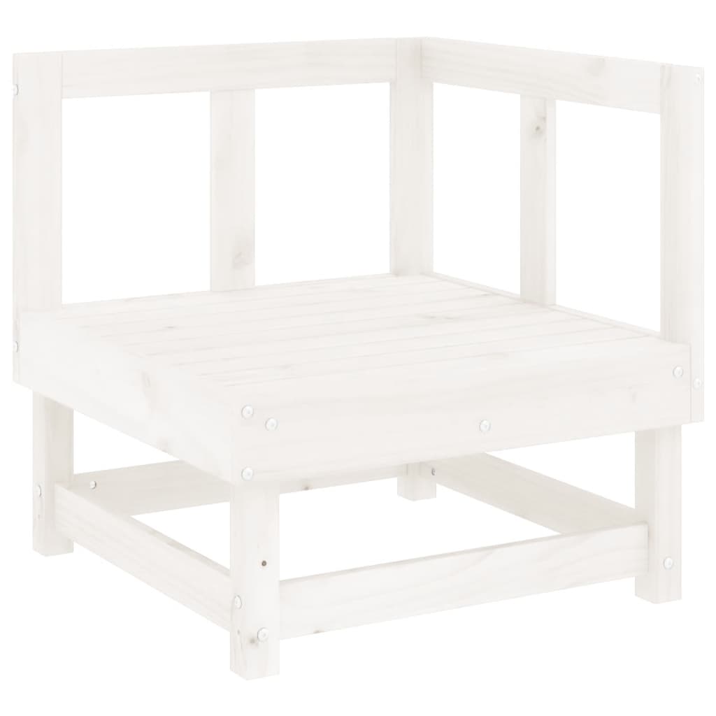 -Delige Loungeset Massief Grenenhout Wit