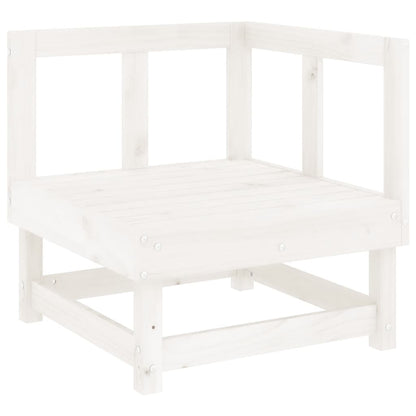 -Delige Loungeset Massief Grenenhout Wit