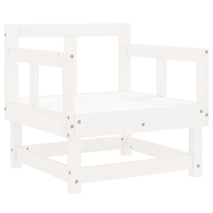 -Delige Loungeset Massief Grenenhout Wit