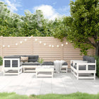 -Delige Loungeset Massief Grenenhout Wit