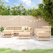 Loungeset 7-delig massief grenenhout
