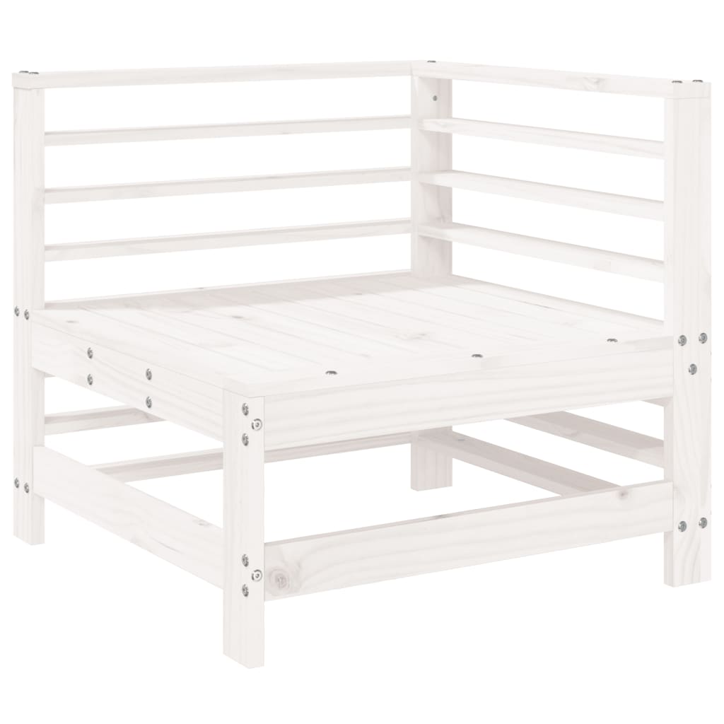 -Delige Loungeset Massief Grenenhout Wit