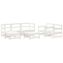 -Delige Loungeset Massief Grenenhout Wit