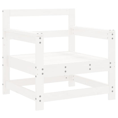 -Delige Loungeset Massief Grenenhout Wit