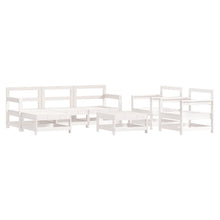 -Delige Loungeset Massief Grenenhout Wit