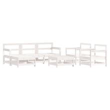 -Delige Loungeset Massief Grenenhout Wit
