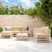Loungeset 7-delig massief grenenhout