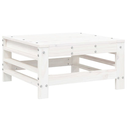 -Delige Loungeset Massief Grenenhout Wit Wit grenenhout