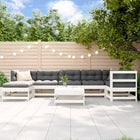 8-piece Lounge Set Solid Pine Wood White