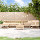 8-piece Loungeset solid pine wood