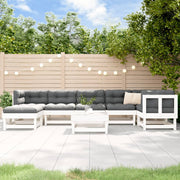 Loungeset 8-delig massief grenenhout wit
