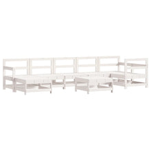 8-delige Loungeset massief grenenhout wit Wit grenenhout