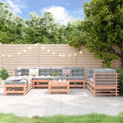 Loungeset 9-delig massief douglashout