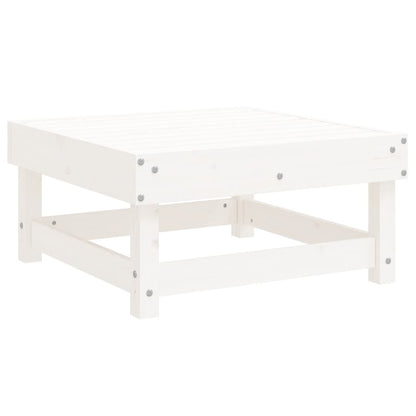-Delige Loungeset Massief Grenenhout Wit Wit grenenhout