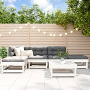 Loungeset 6-delig massief grenenhout wit