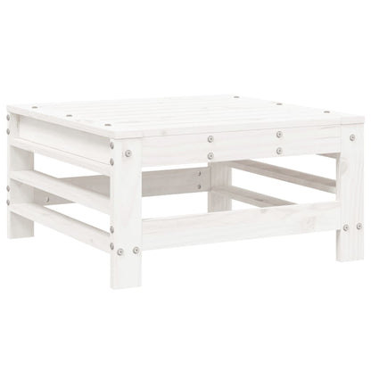 -Delige Loungeset Massief Grenenhout Wit Wit grenenhout