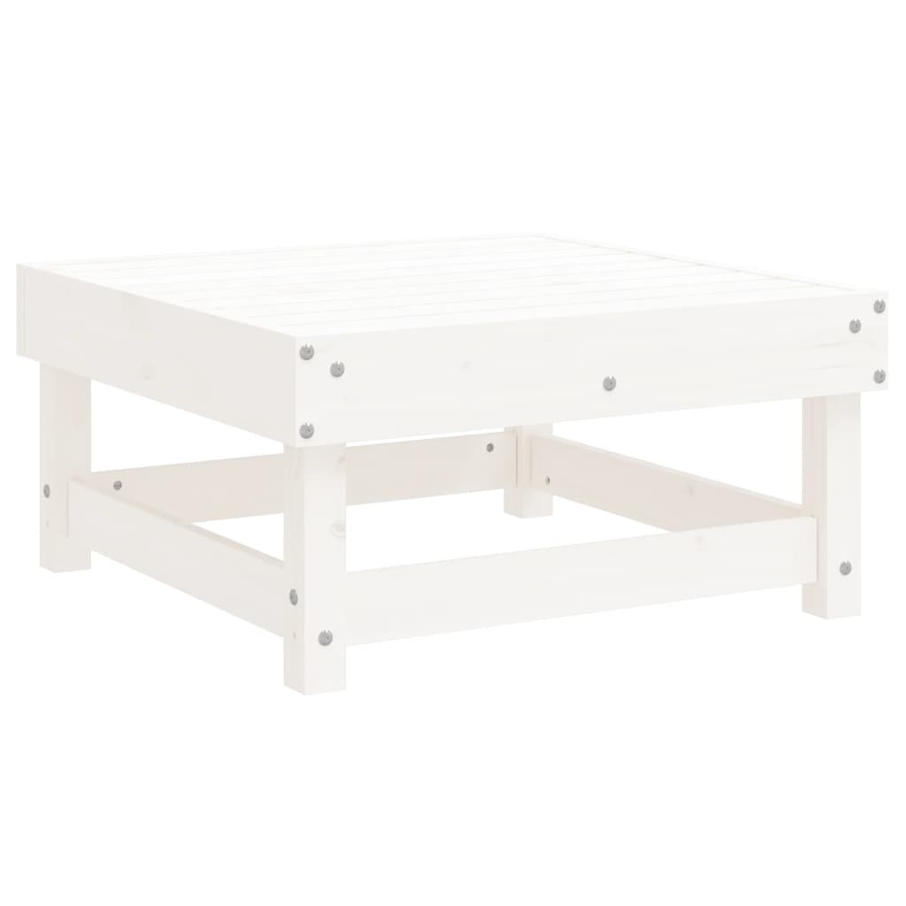 -Delige Loungeset Massief Grenenhout Wit Wit grenenhout