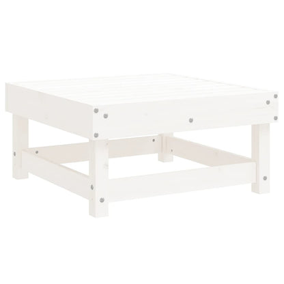 -Delige Loungeset Massief Grenenhout Wit Wit grenenhout