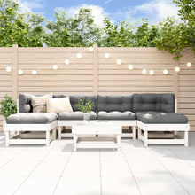 -Delige Loungeset Massief Grenenhout Wit Wit grenenhout