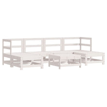 7-delige Loungeset massief grenenhout wit Wit grenenhout