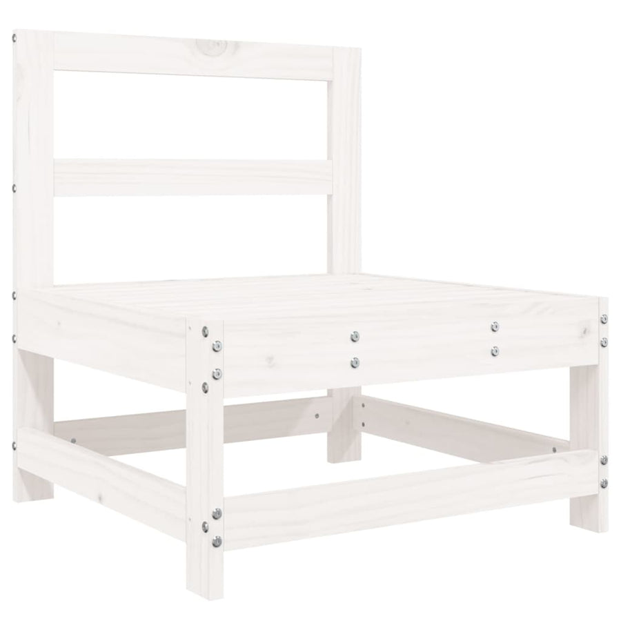 7-delige Loungeset massief grenenhout wit Wit grenenhout