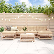 Loungeset 7-delig massief grenenhout