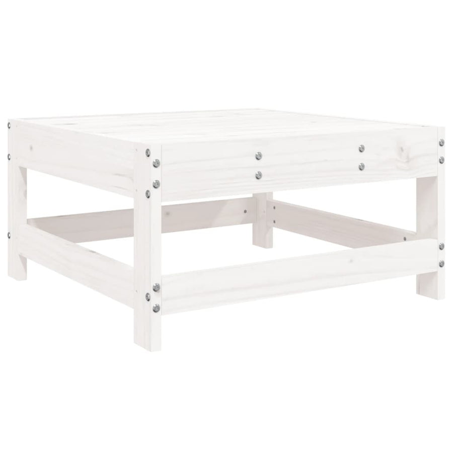 -Delige Loungeset Massief Grenenhout Wit Wit grenenhout