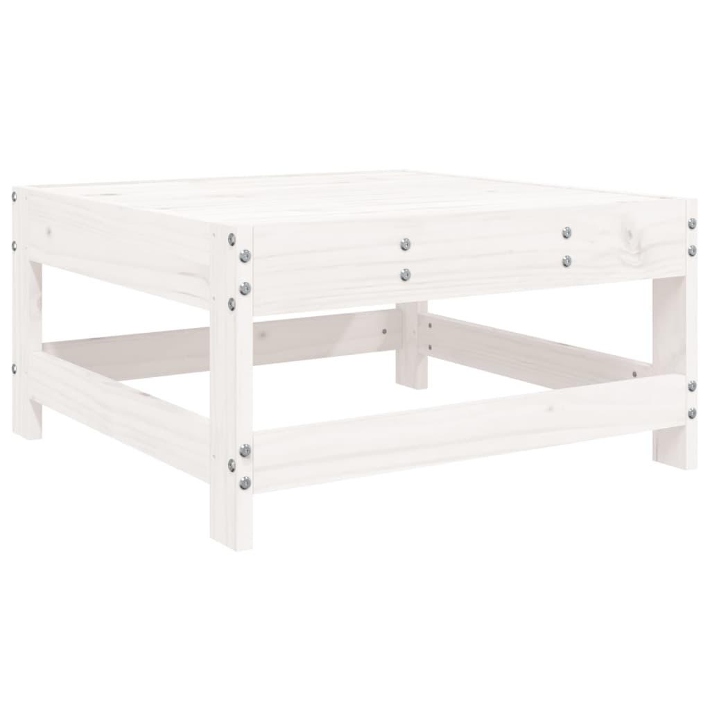 -Delige Loungeset Massief Grenenhout Wit Wit grenenhout