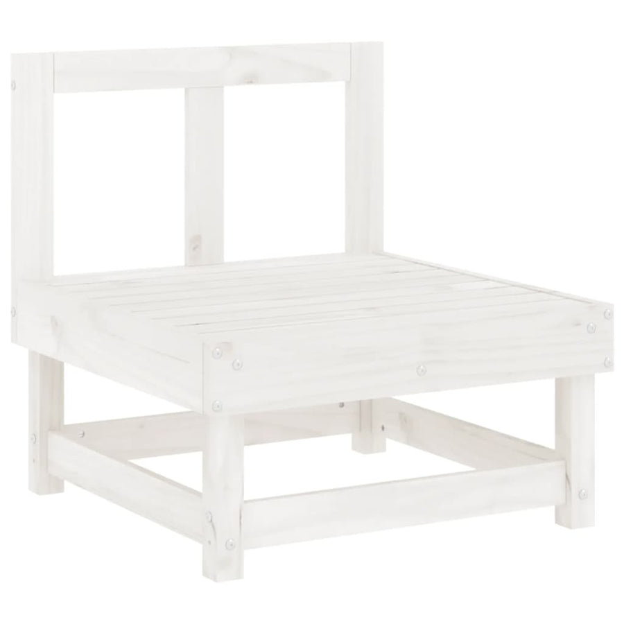 -Delige Loungeset Massief Grenenhout Wit
