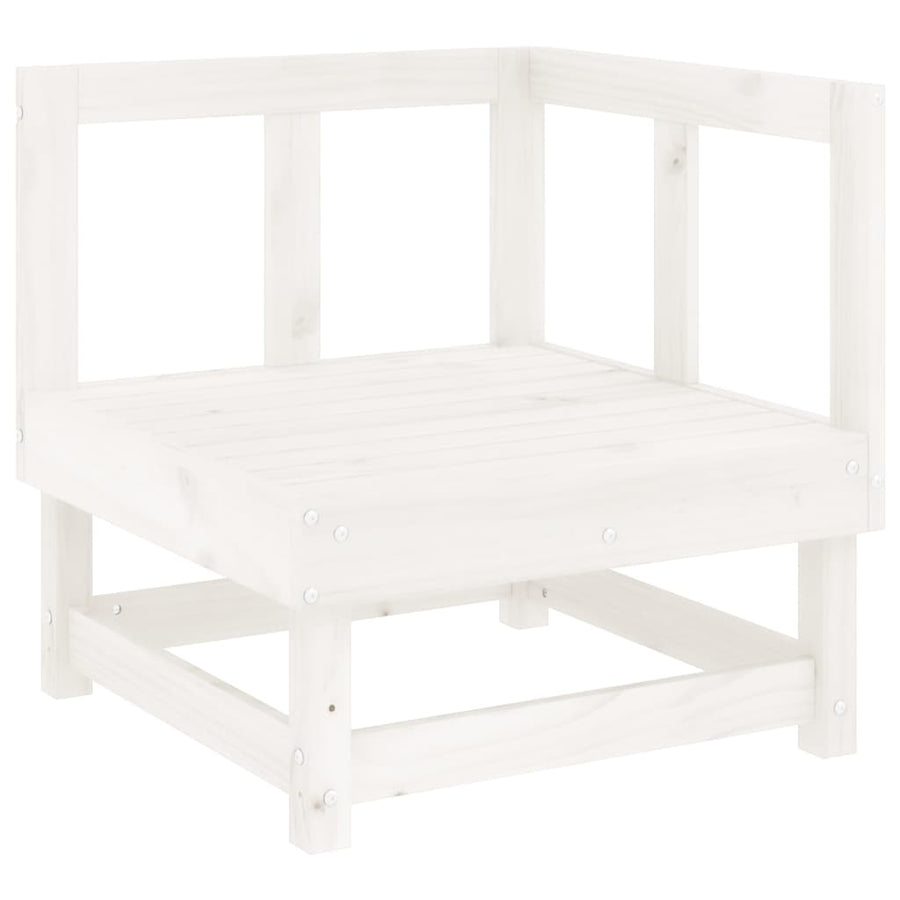 -Delige Loungeset Massief Grenenhout Wit