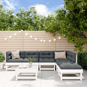 Loungeset 7-delig massief grenenhout wit
