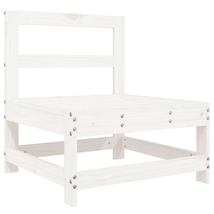 7-delige Loungeset massief grenenhout wit Wit grenenhout
