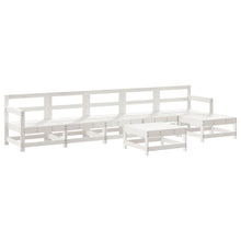 -Delige Loungeset Massief Grenenhout Wit Wit grenenhout