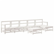 -Delige Loungeset Massief Grenenhout Wit Wit grenenhout