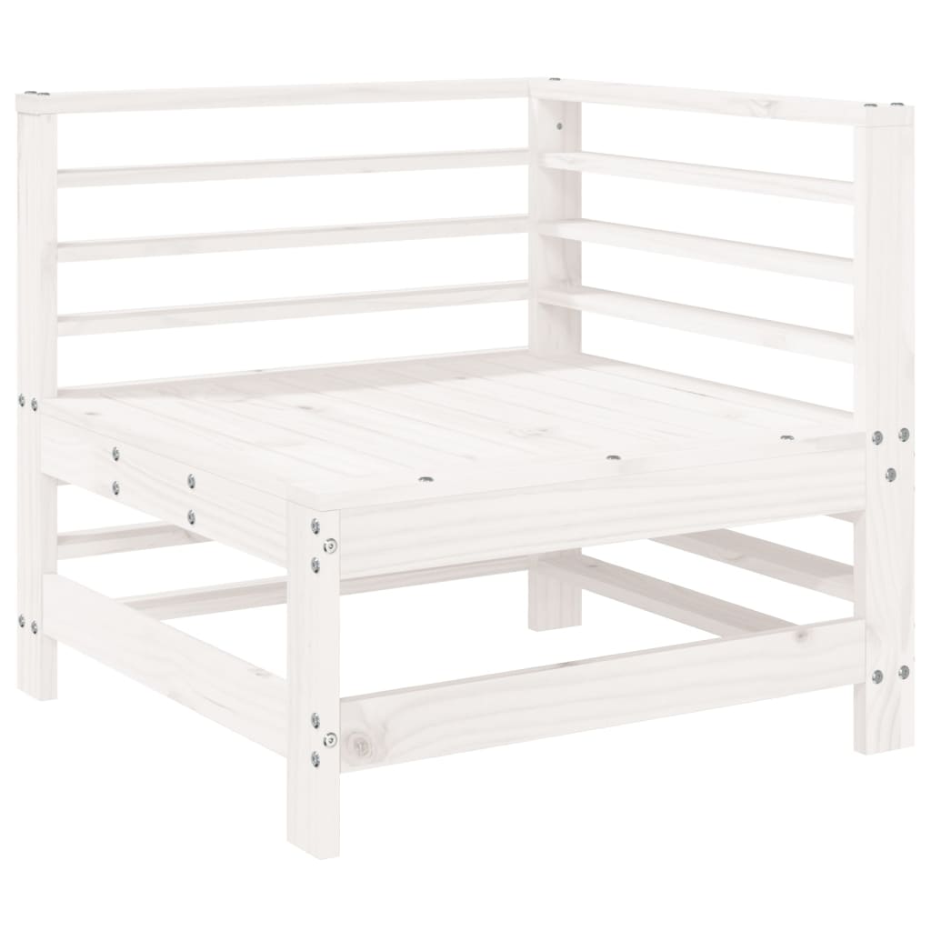 -Delige Loungeset Massief Grenenhout Wit
