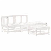 -Delige Loungeset Massief Grenenhout Wit