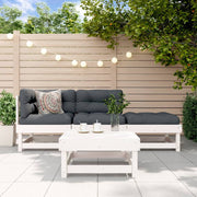 Loungeset 4-delig massief grenenhout wit