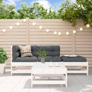 Loungeset massief grenenhout 4-delig wit
