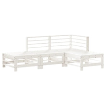 -Delige Loungeset Massief Grenenhout Wit