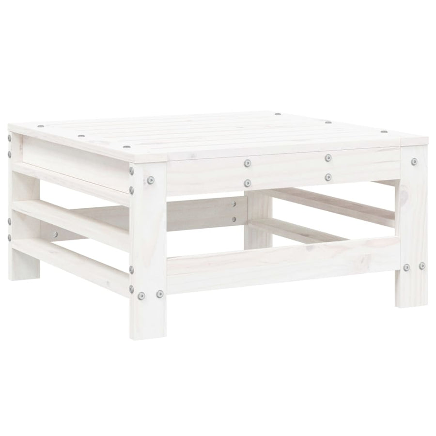 -Delige Loungeset Massief Grenenhout Wit