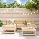 Loungeset massief grenenhout 5-delig
