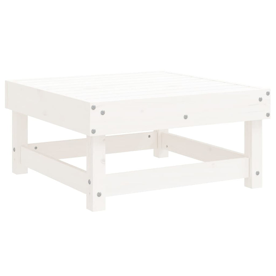5-delige Loungeset massief grenenhout wit Wit